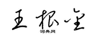 梁錦英王根金草書個性簽名怎么寫