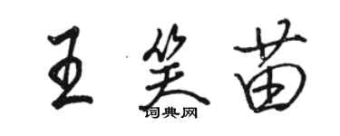 駱恆光王笑苗行書個性簽名怎么寫