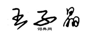 朱錫榮王子晶草書個性簽名怎么寫