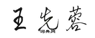 駱恆光王先蓉行書個性簽名怎么寫