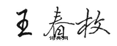 駱恆光王春枚行書個性簽名怎么寫