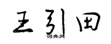 曾慶福王引田行書個性簽名怎么寫