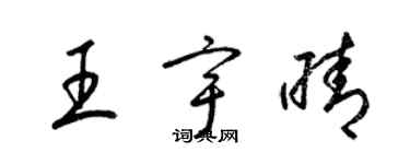 梁錦英王宇晴草書個性簽名怎么寫