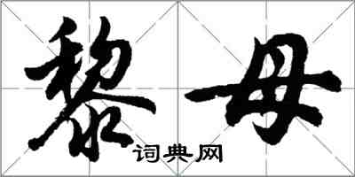 胡問遂黎母行書怎么寫