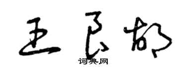 曾慶福王良胡草書個性簽名怎么寫