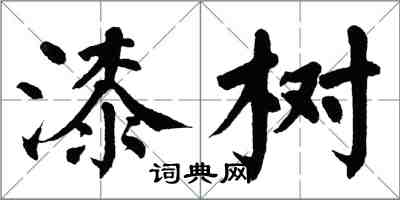 翁闓運漆樹楷書怎么寫