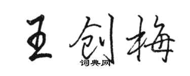 駱恆光王創梅行書個性簽名怎么寫