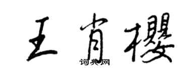 王正良王肖櫻行書個性簽名怎么寫