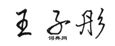 駱恆光王子彤行書個性簽名怎么寫