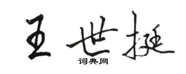駱恆光王世挺行書個性簽名怎么寫