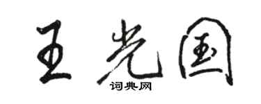 駱恆光王光國行書個性簽名怎么寫