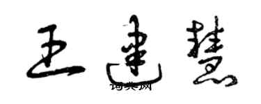 曾慶福王建慧草書個性簽名怎么寫