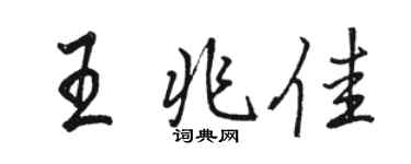 駱恆光王兆佳行書個性簽名怎么寫