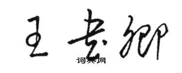 駱恆光王書卿草書個性簽名怎么寫