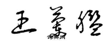 曾慶福王蘭艦草書個性簽名怎么寫