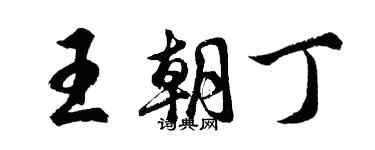 胡問遂王朝丁行書個性簽名怎么寫