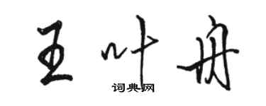 駱恆光王葉舟行書個性簽名怎么寫