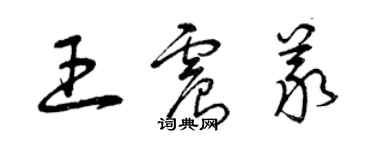 曾慶福王震義草書個性簽名怎么寫