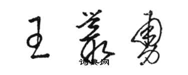 駱恆光王叢勇草書個性簽名怎么寫