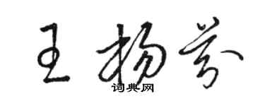駱恆光王楊芬草書個性簽名怎么寫