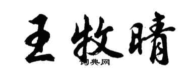 胡問遂王牧晴行書個性簽名怎么寫