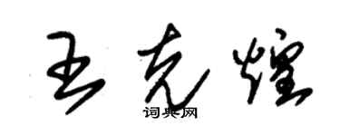 朱錫榮王克煌草書個性簽名怎么寫