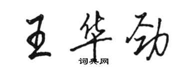 駱恆光王華勁行書個性簽名怎么寫