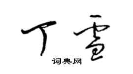 梁錦英丁雪草書個性簽名怎么寫