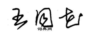 朱錫榮王同花草書個性簽名怎么寫