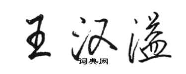 駱恆光王漢溢行書個性簽名怎么寫
