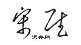 駱恆光宋慰草書個性簽名怎么寫