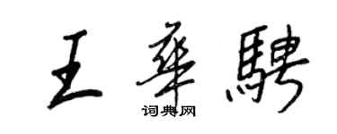 王正良王華騁行書個性簽名怎么寫