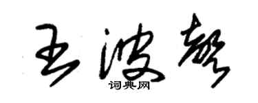 朱錫榮王波聲草書個性簽名怎么寫