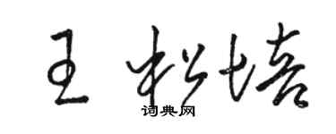 駱恆光王松培草書個性簽名怎么寫