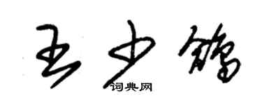 朱錫榮王少鴿草書個性簽名怎么寫