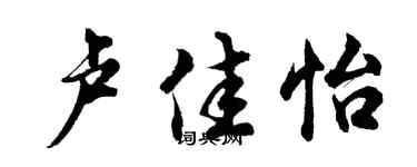 胡問遂盧佳怡行書個性簽名怎么寫