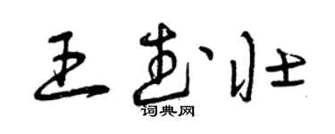 曾慶福王武壯草書個性簽名怎么寫