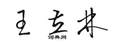 駱恆光王立林草書個性簽名怎么寫