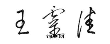 駱恆光王靈佳草書個性簽名怎么寫