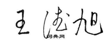 駱恆光王德旭草書個性簽名怎么寫