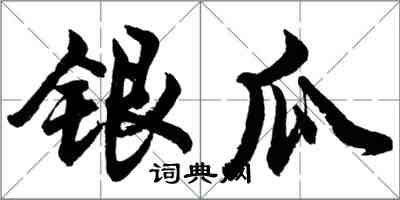 胡問遂銀瓜行書怎么寫