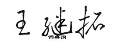 駱恆光王繼拓草書個性簽名怎么寫