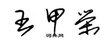 朱錫榮王甲榮草書個性簽名怎么寫