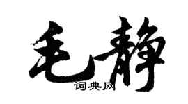 胡問遂毛靜行書個性簽名怎么寫