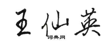 駱恆光王仙英行書個性簽名怎么寫