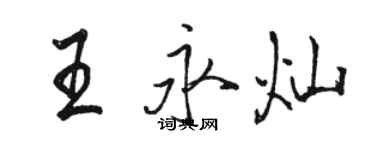 駱恆光王永燦行書個性簽名怎么寫