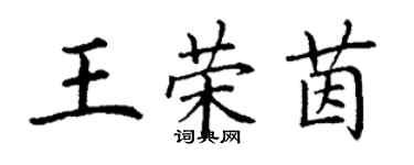 丁謙王榮茵楷書個性簽名怎么寫