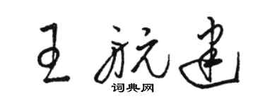 駱恆光王航建草書個性簽名怎么寫