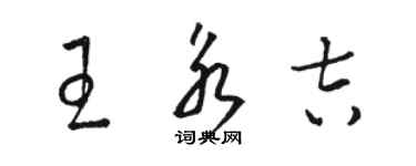 駱恆光王永吉草書個性簽名怎么寫