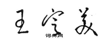 駱恆光王定美草書個性簽名怎么寫